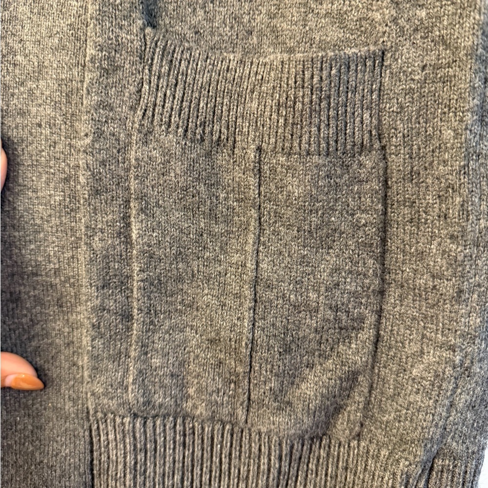 New House of CB Alaia Wrap Cardigan in color Grey Melange. - Picture 10 of 10